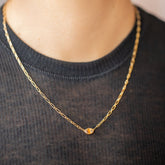 product_details::Northern Lights Necklace 001 on model.