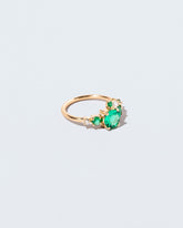 Luna Ring - Emerald on light color background.
