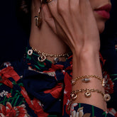 Hotdog Charm on model.