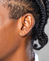 Ankh Stud Earring Single on male model.