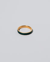 Enamel Band in Veridian on light color background.