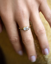 Gusher Diamond Ring 017 on model.