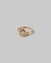 View from the side of the Diamond Grand Level Ring on light color background.