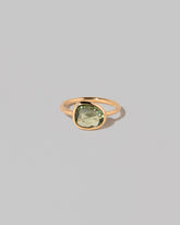 Gusher Green Sapphire Ring 004 on light color background.