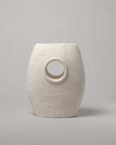 Stephanie Phillips Single Barrel Vessel on light color background.