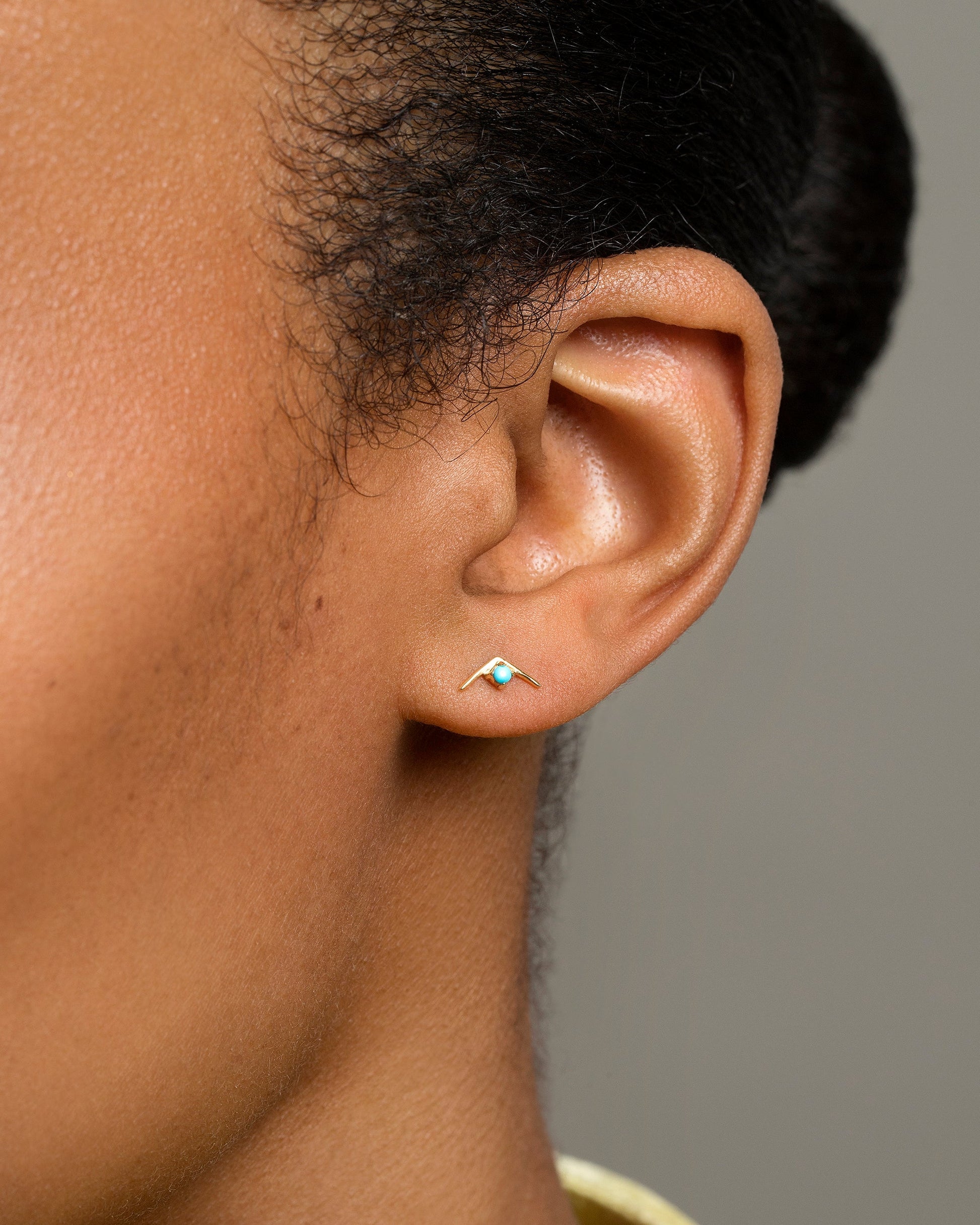 Sun Catcher Single Stud on model.