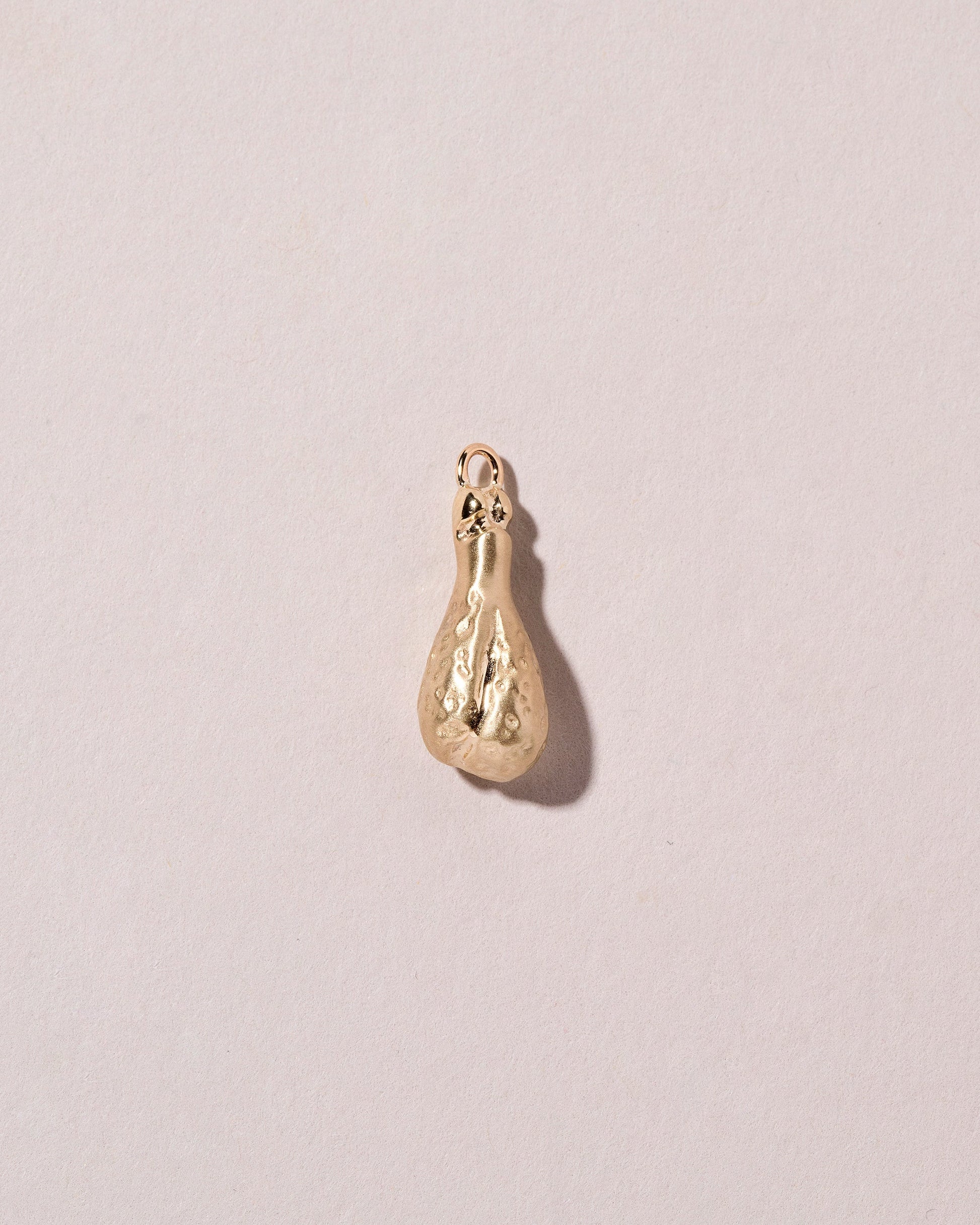  Chicken Drumstick Charm on light color background.