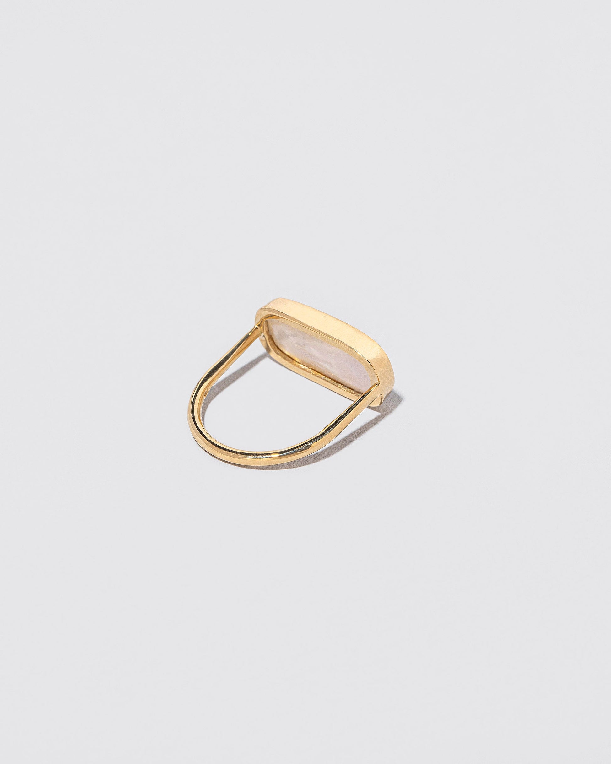 View from the back of the Polyphemus Ring on light color background.