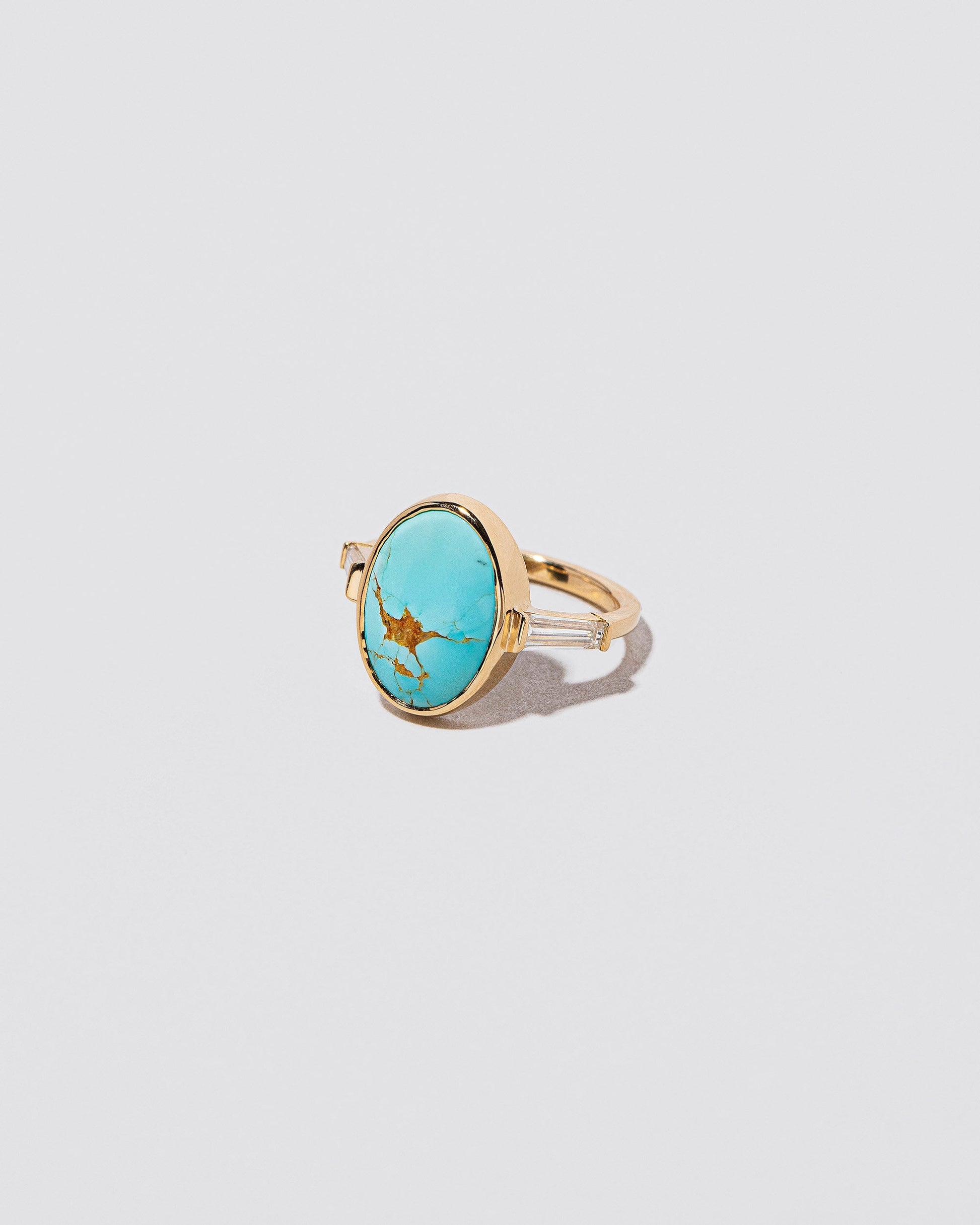View from the side of the Life-Giver Ring on light color background.