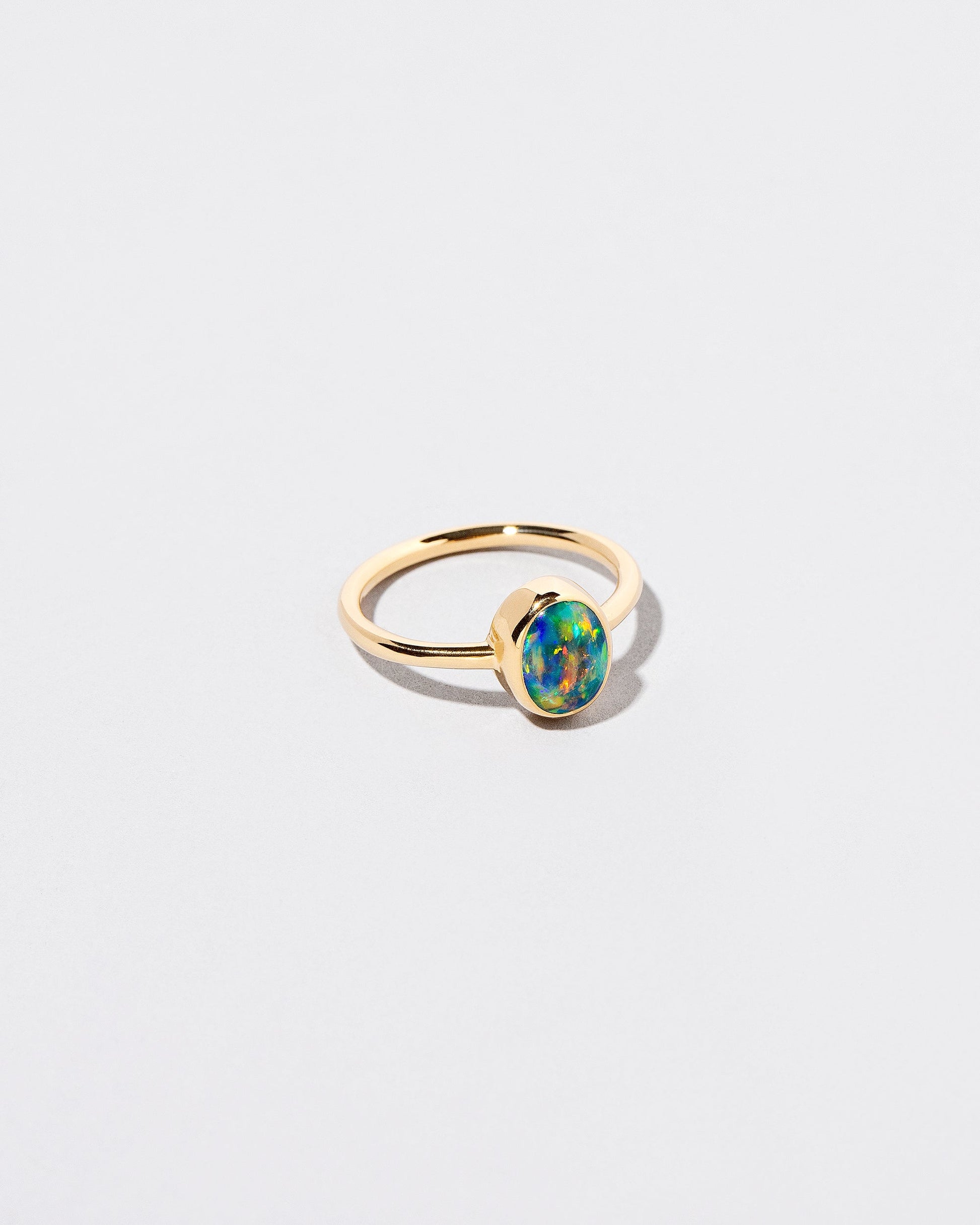 View from the side of the Elder Ring on light color background.