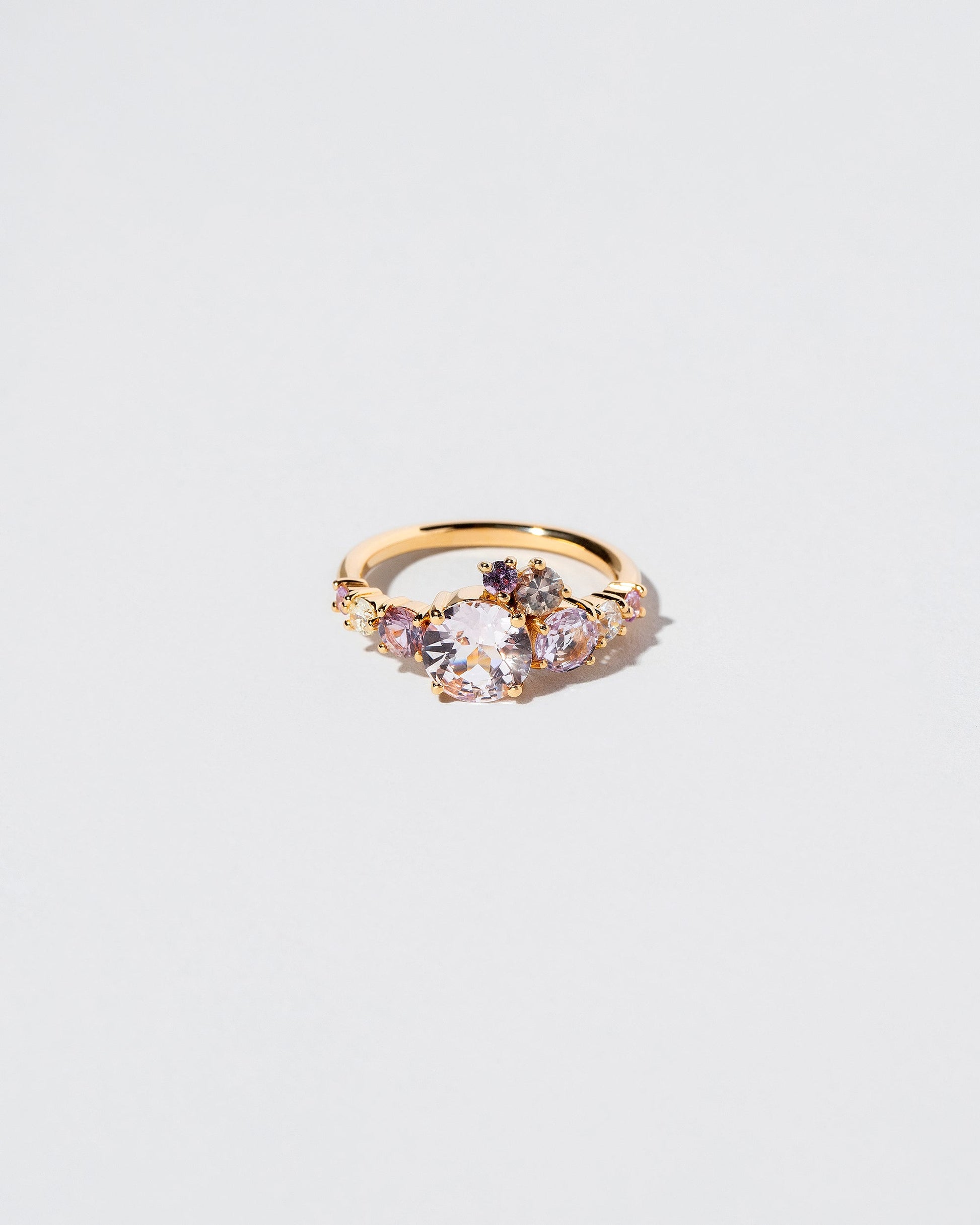  Super Luna Ring - Pink Sapphire on light color background.
