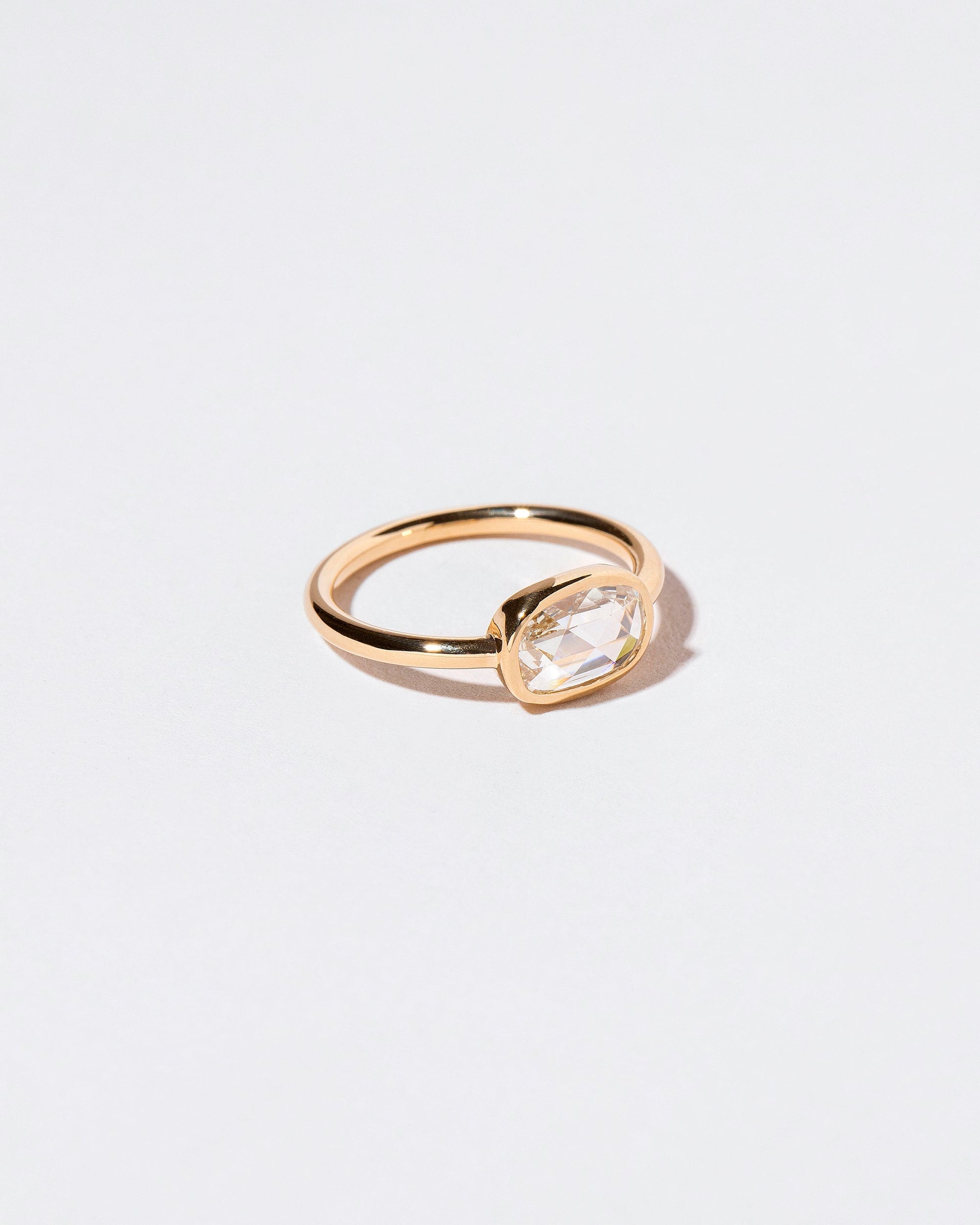 View from the side of the Apollo Ring on light color background.