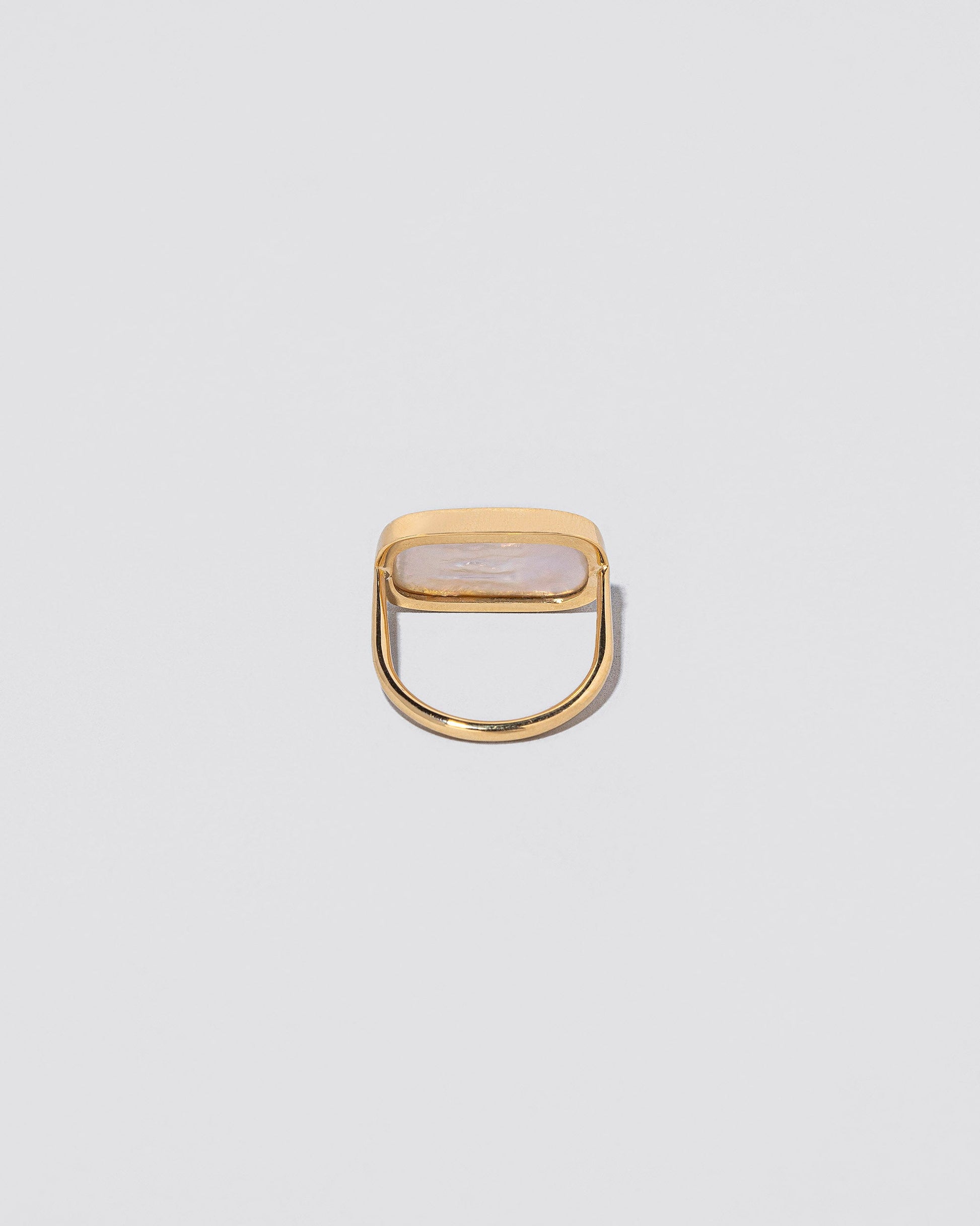 View from the back of the Polyphemus Ring on light color background.