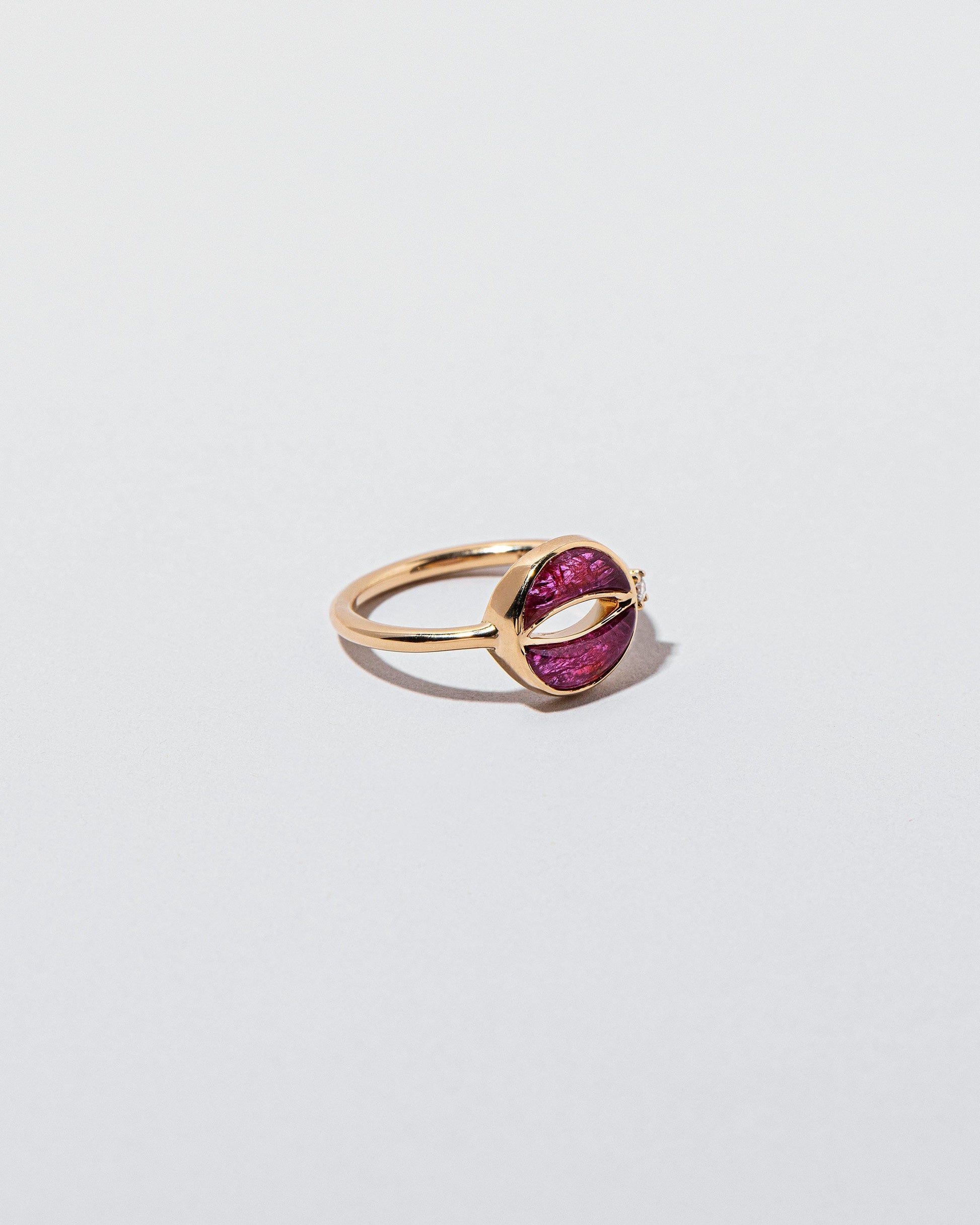 View from the side of the Rebirth Ring on light color background