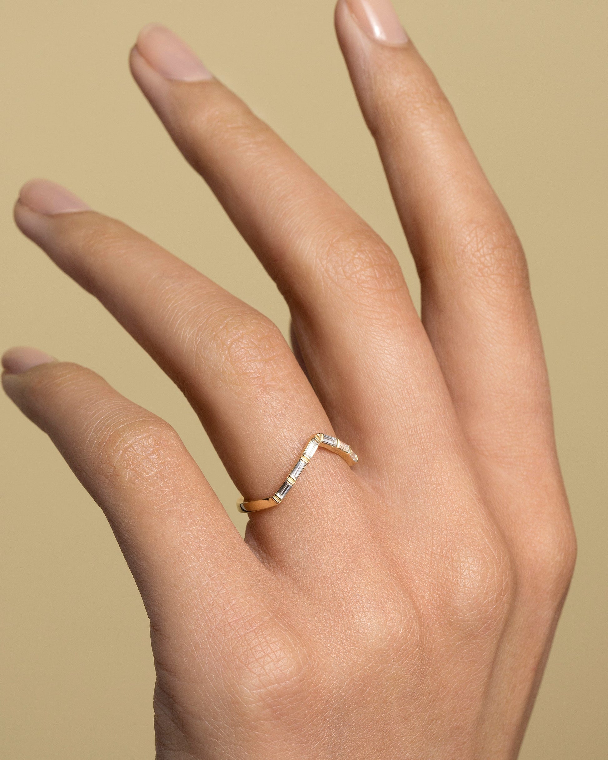 Mini Peak Band - Baguette on model.